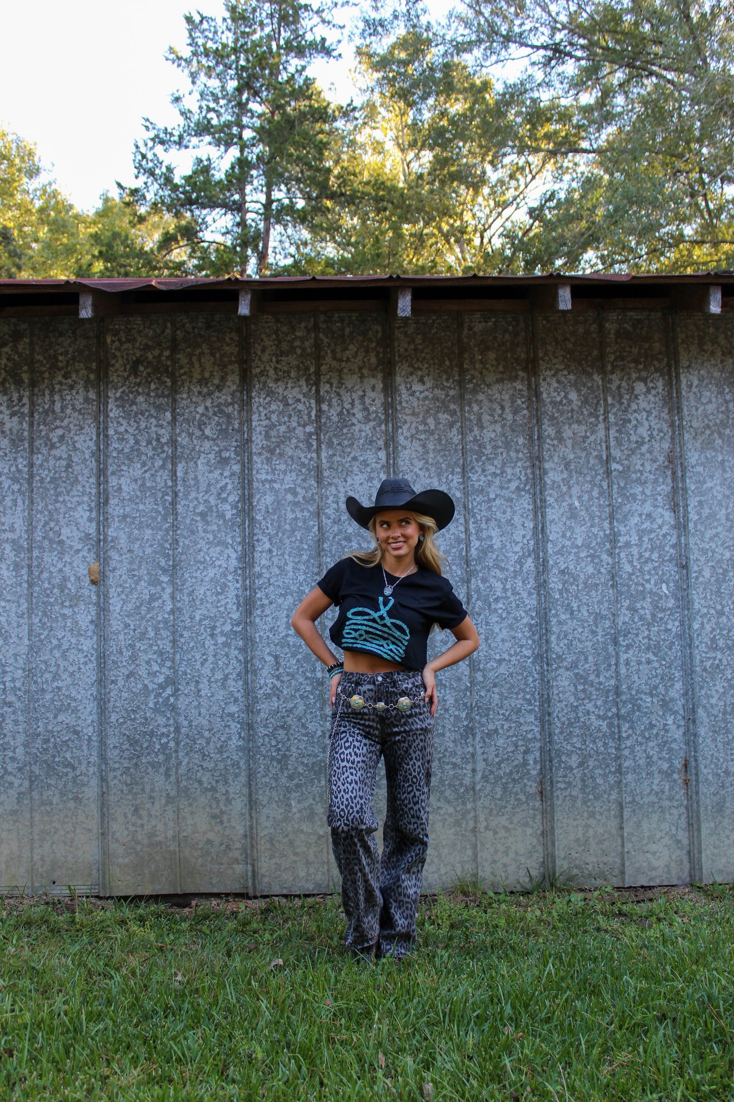 Laramie Leopard Wide Leg Jeans