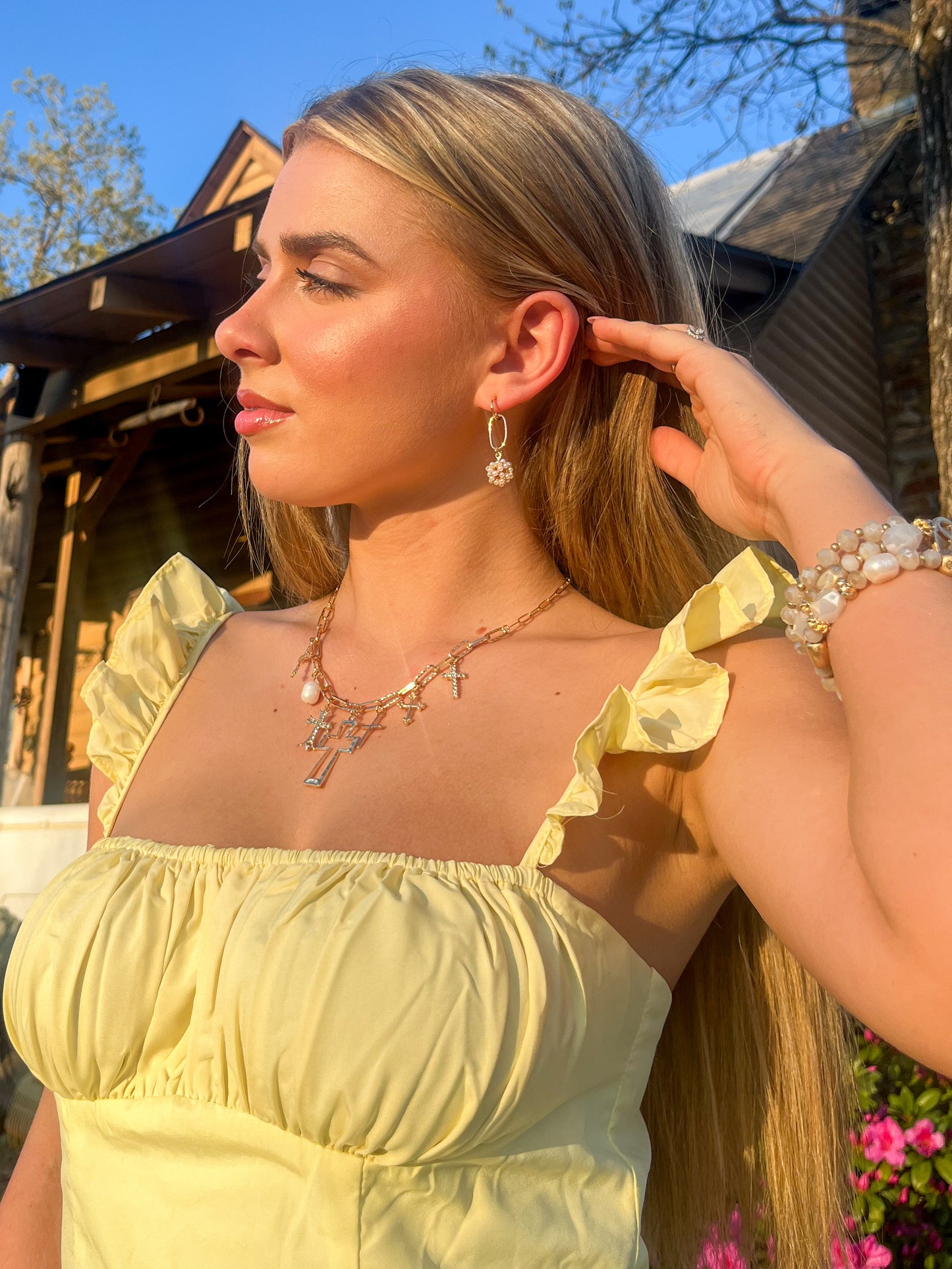 Pearl Cluster Earrings