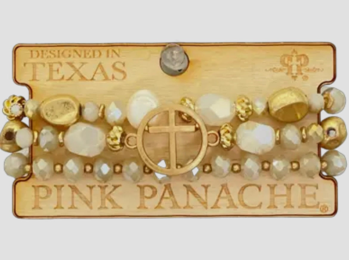 Golden Cross Bracelet Stack