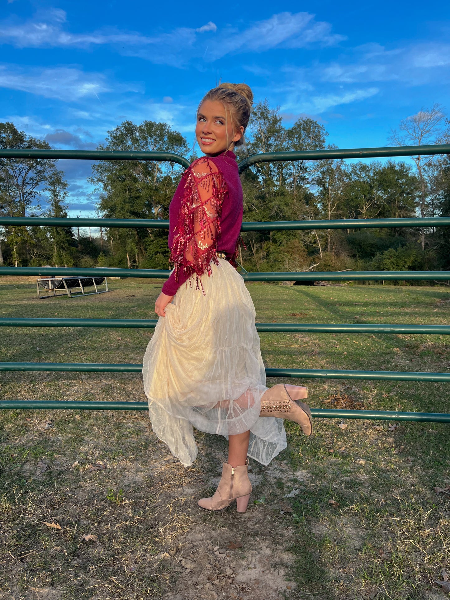 Sugar Plum Sequin Top