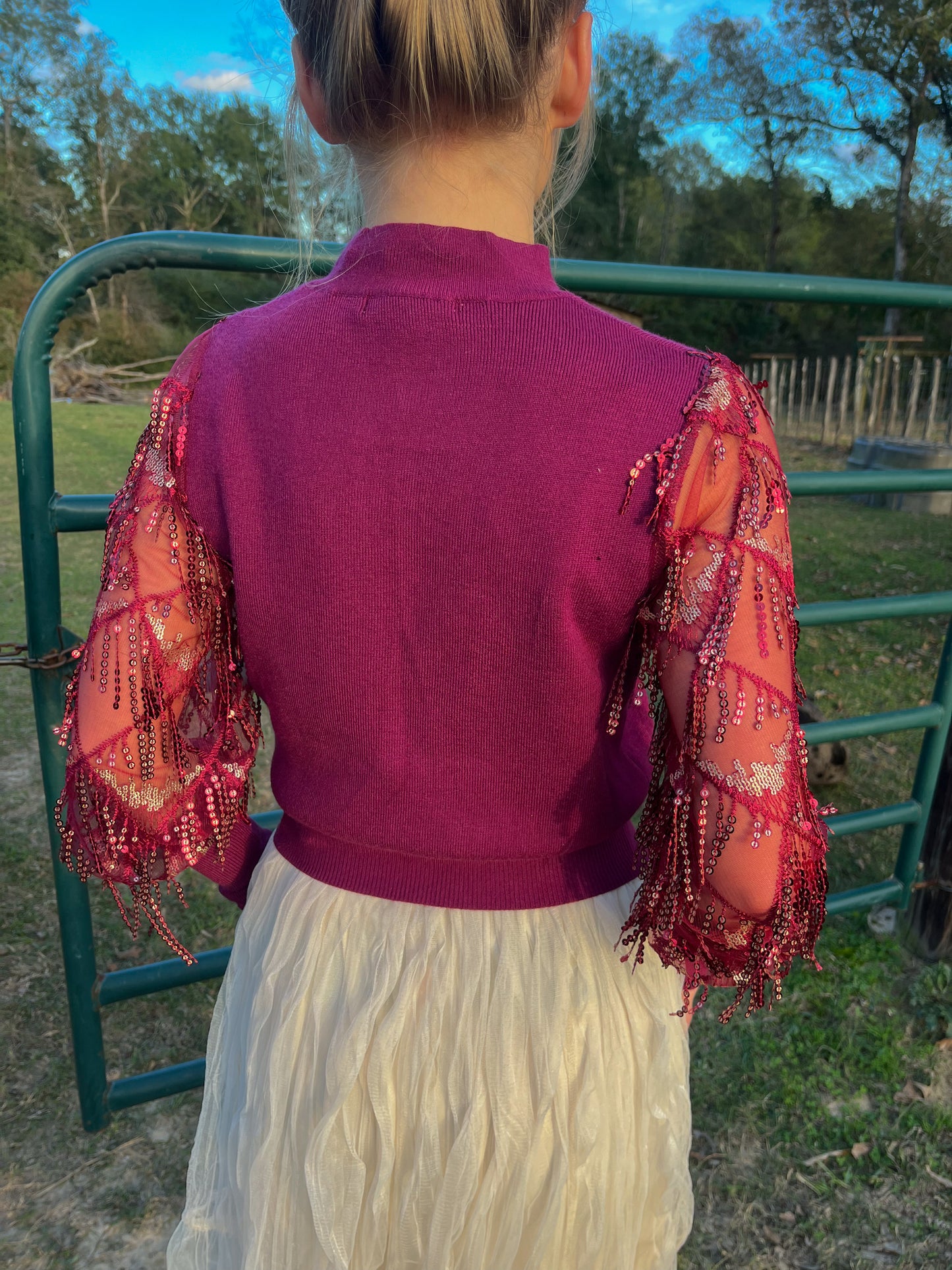 Sugar Plum Sequin Top