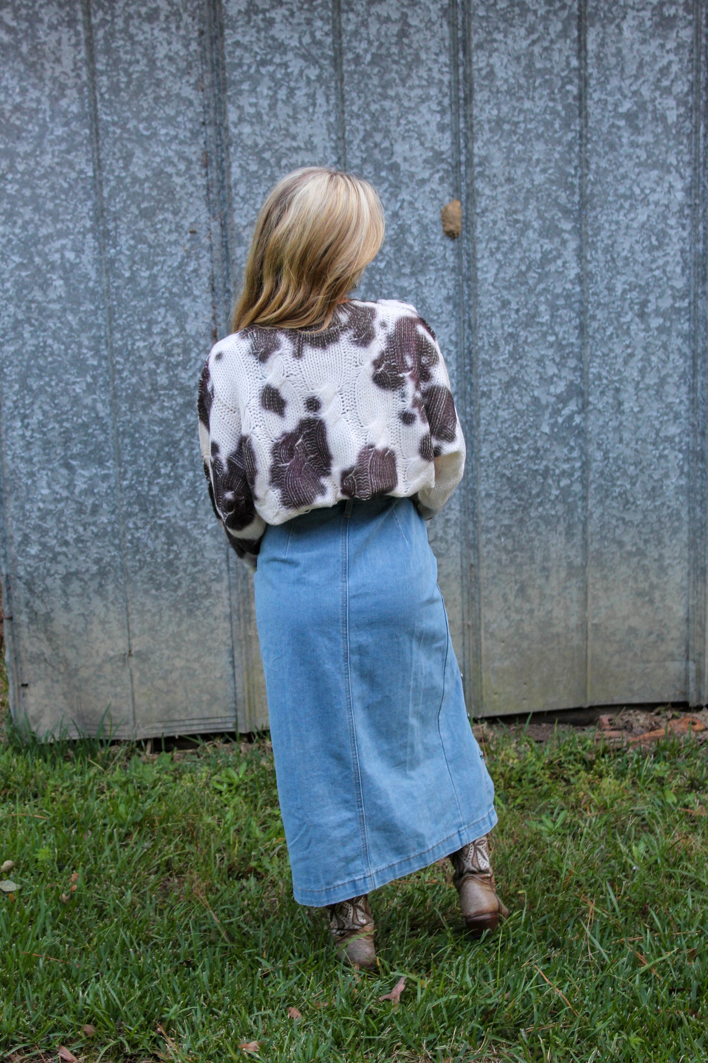 Prairie Chic Denim Skirt