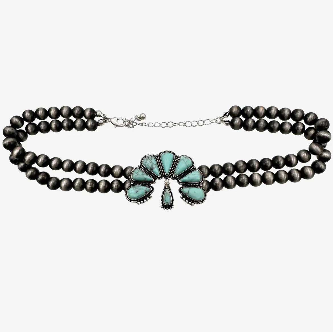 Turquoise Flower Choker