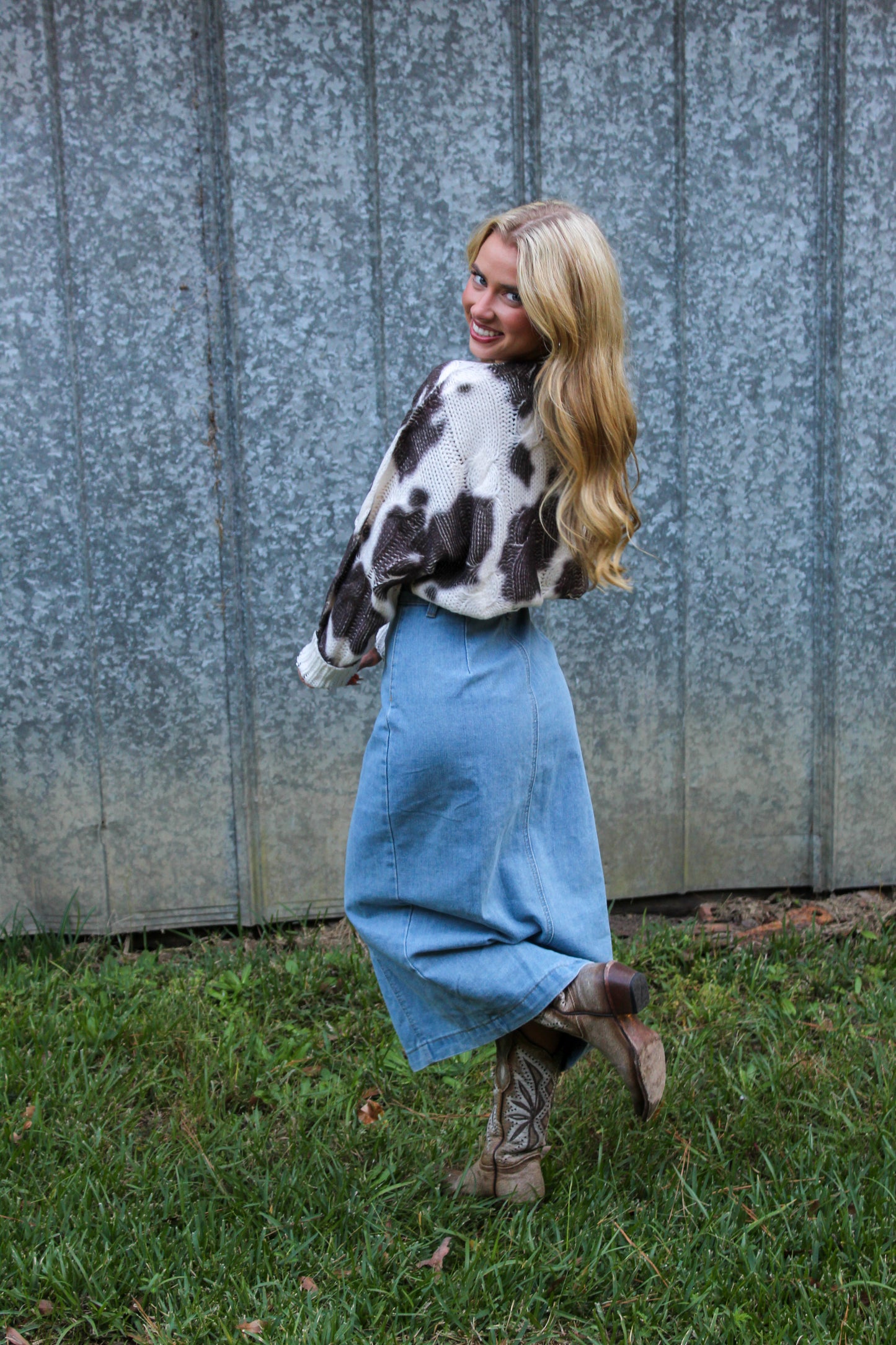 Prairie Chic Denim Skirt
