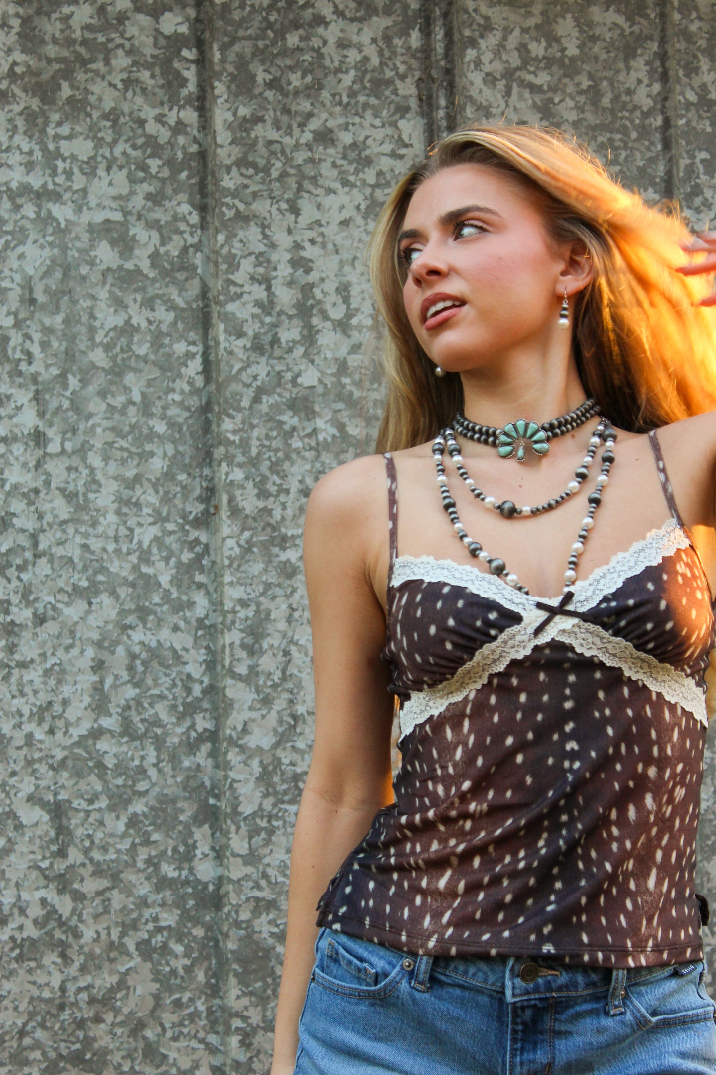 Navajo Beads and Pearls Necklace Set