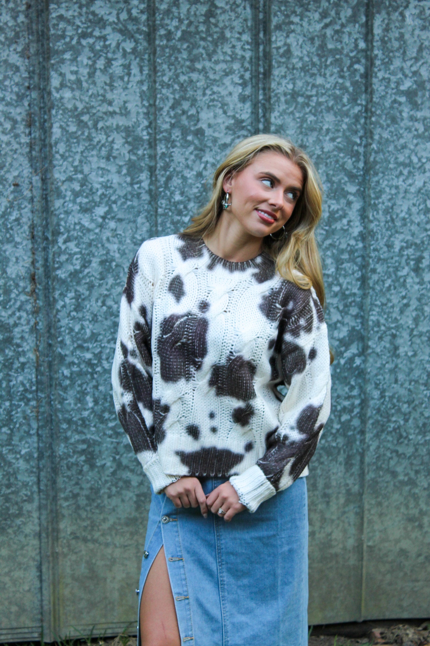 Moo-ving in Style Sweater