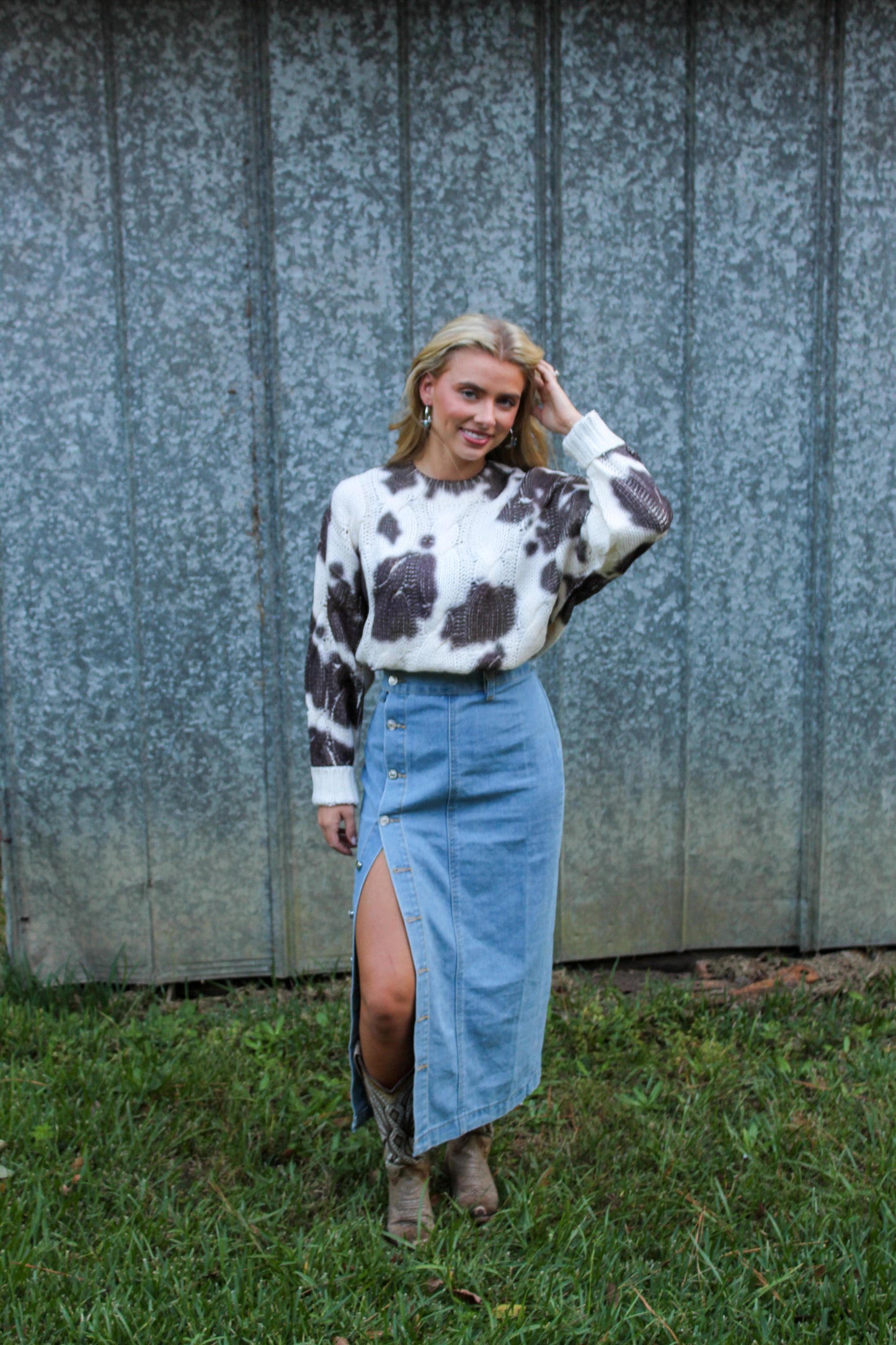 Prairie Chic Denim Skirt