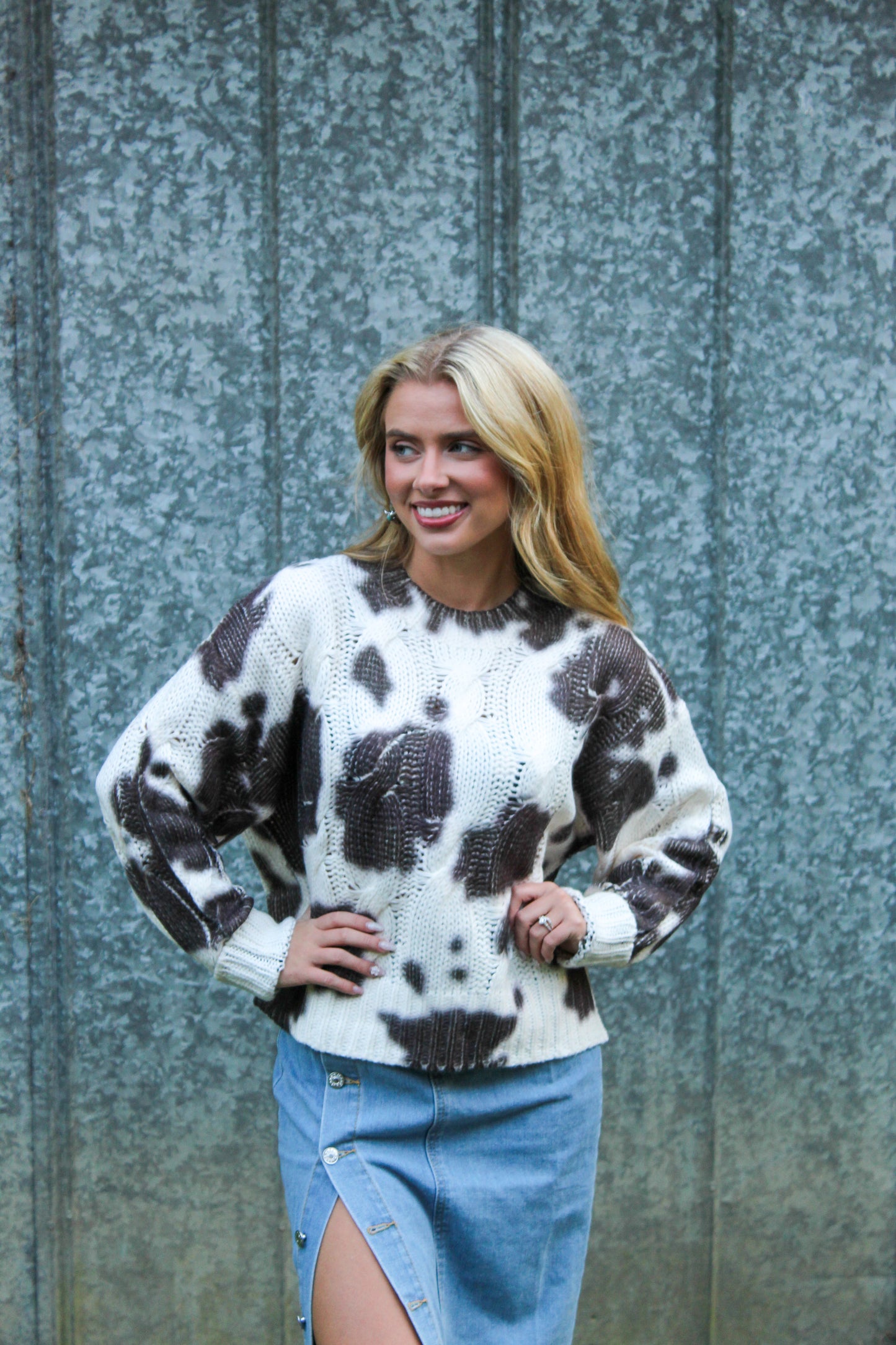 Moo-ving in Style Sweater